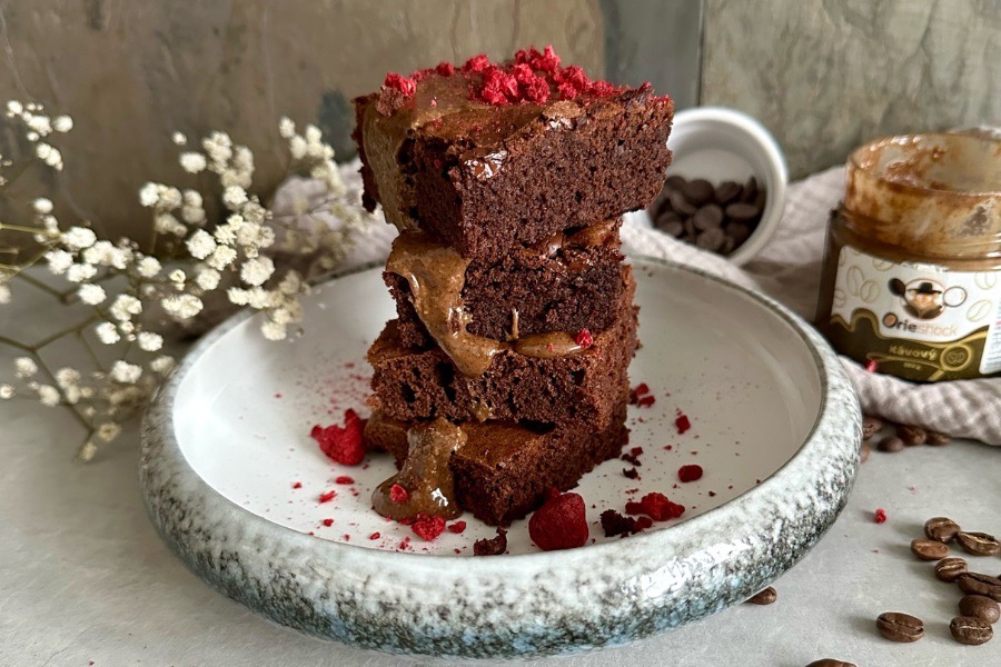 obrázok ☕ Kávové brownies s Orieshock kávovým krémom