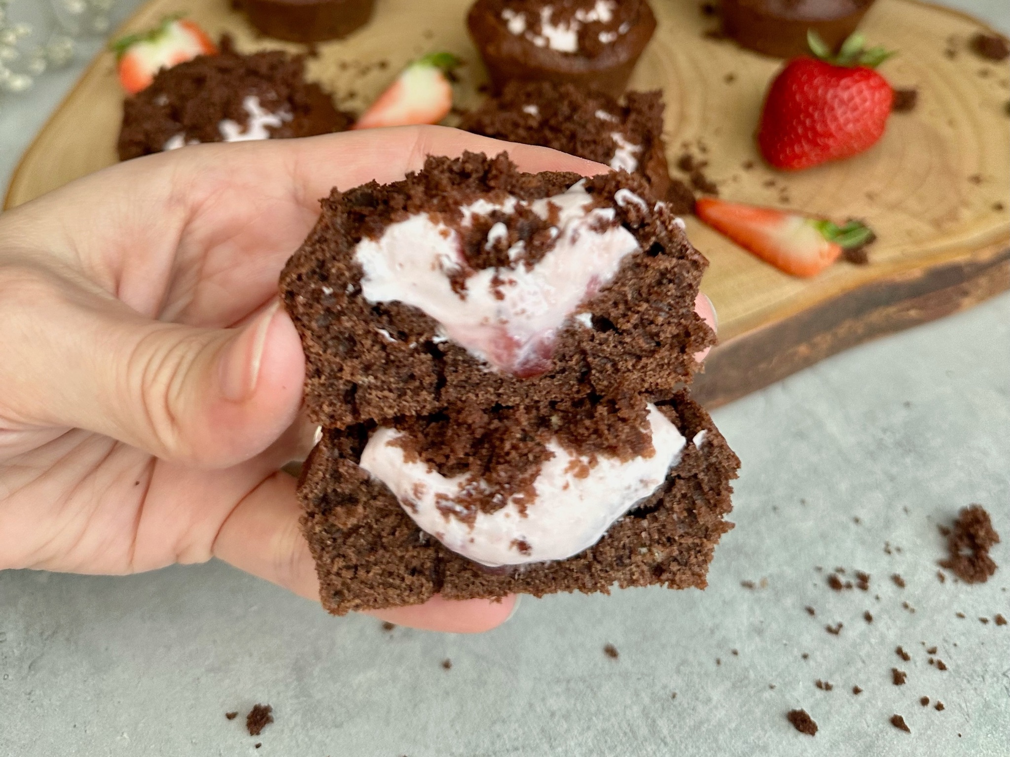 Jahodové cupcakes