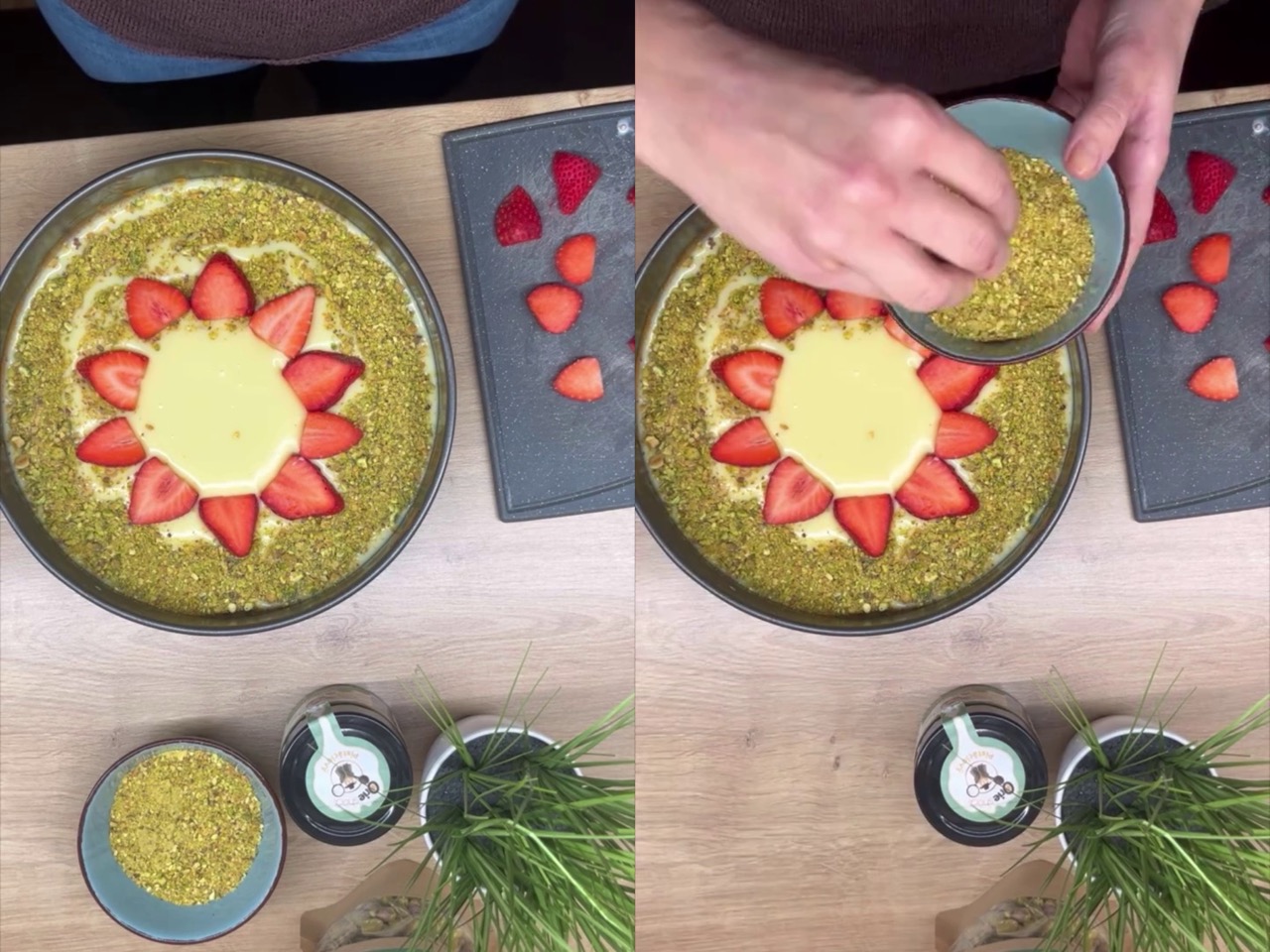 Pistáciový cheesecake s polevou z belgickej čokolády
