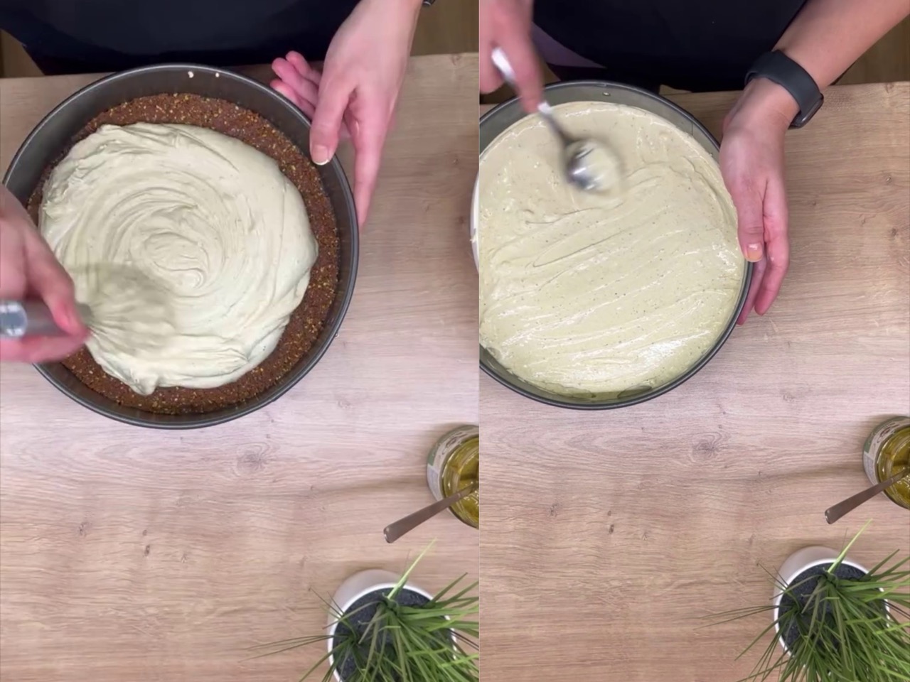 Pistáciový cheesecake s polevou z belgickej čokolády