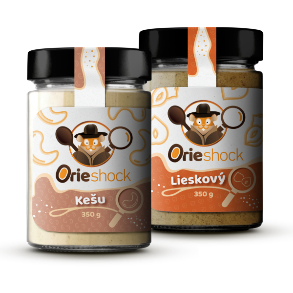 Orieshock Kešu 350g + Orieshock Lieskový 350g