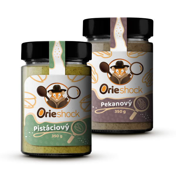 Orieshock Pistáciový 350g + Orieshock Pekanový 350g