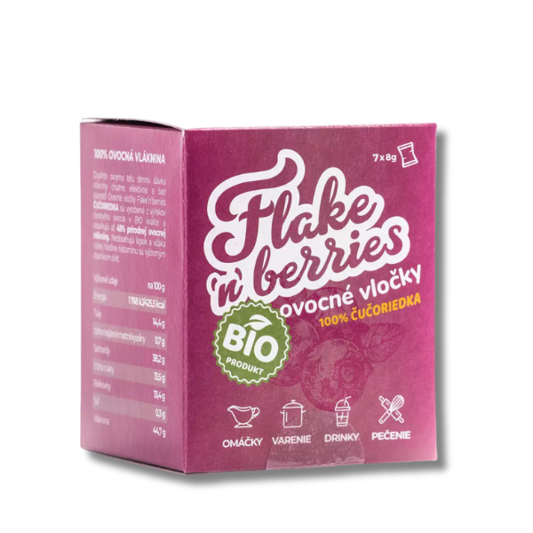 Flake'n berries - ovocné vločky čučoriedka 7x8g