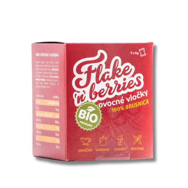 Flake'n berries - ovocné vločky brusnica 7x8g